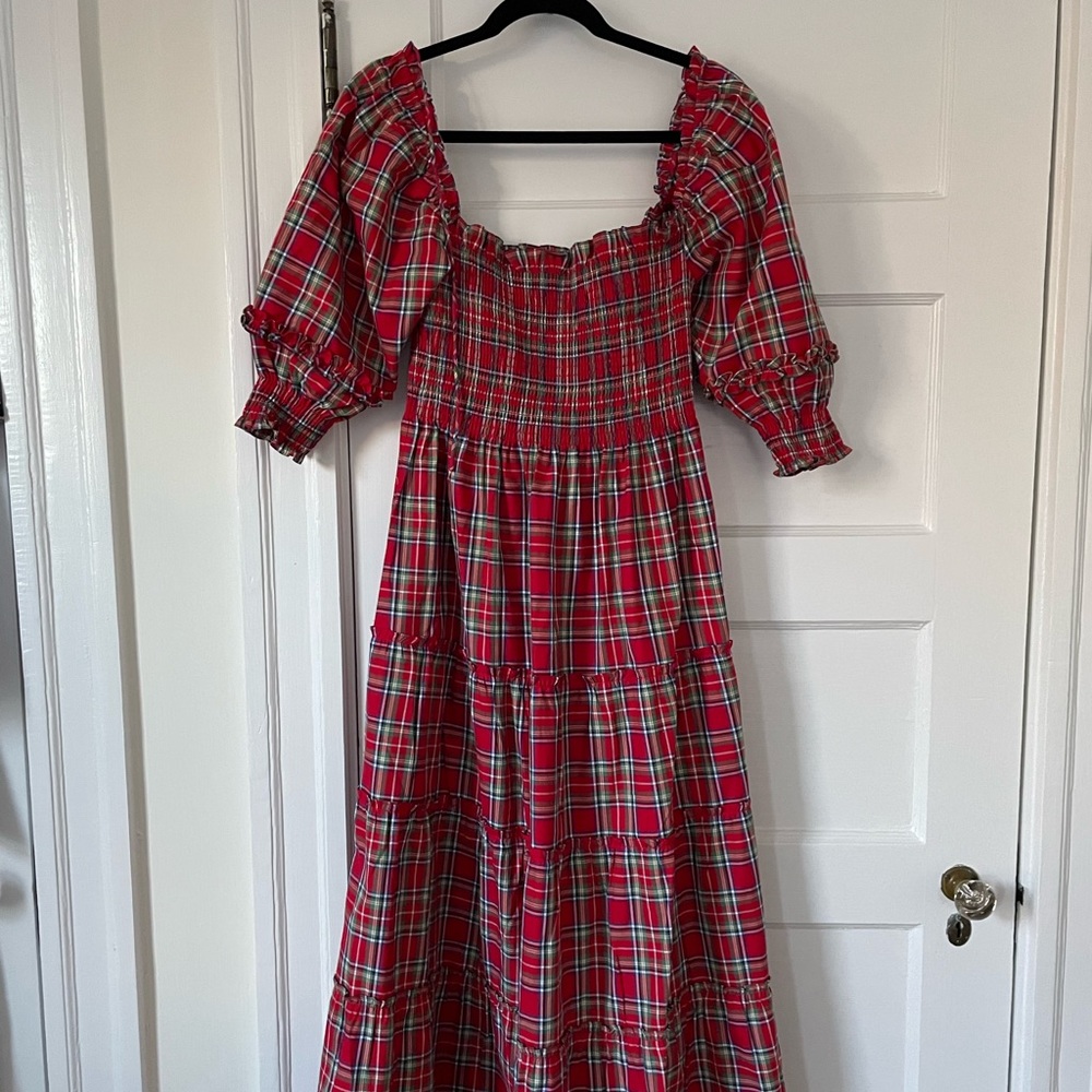 NWT Hill House Home red tartan Nesli dress